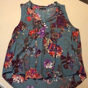 Pink Clover - XL Floral Sleeveless Top